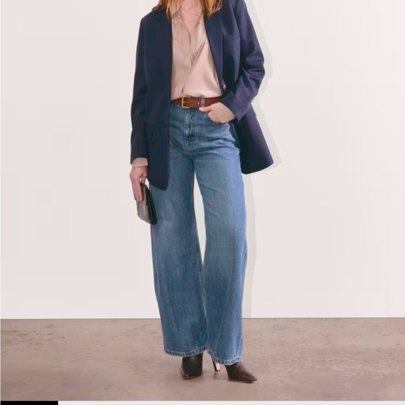 Everlane Blue Wide-Leg Jeans - Picture 2 of 16